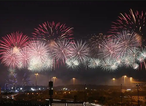 白水县焰火晚会